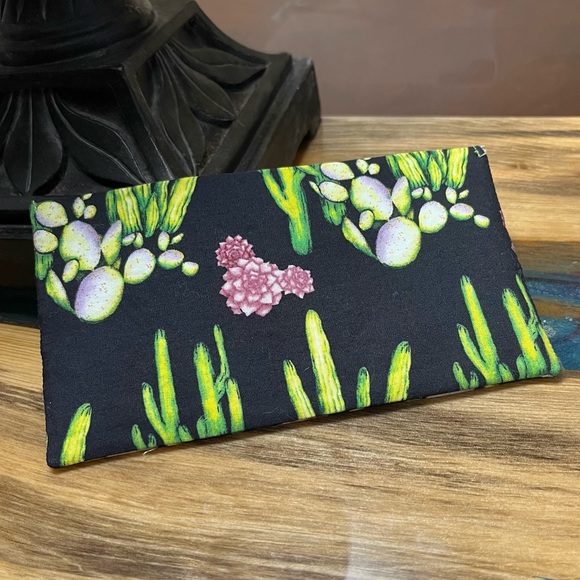 Desert Cactus Cash Envelope/Receipt holder Fabric Handmade Wallet - Picture 4 of 4